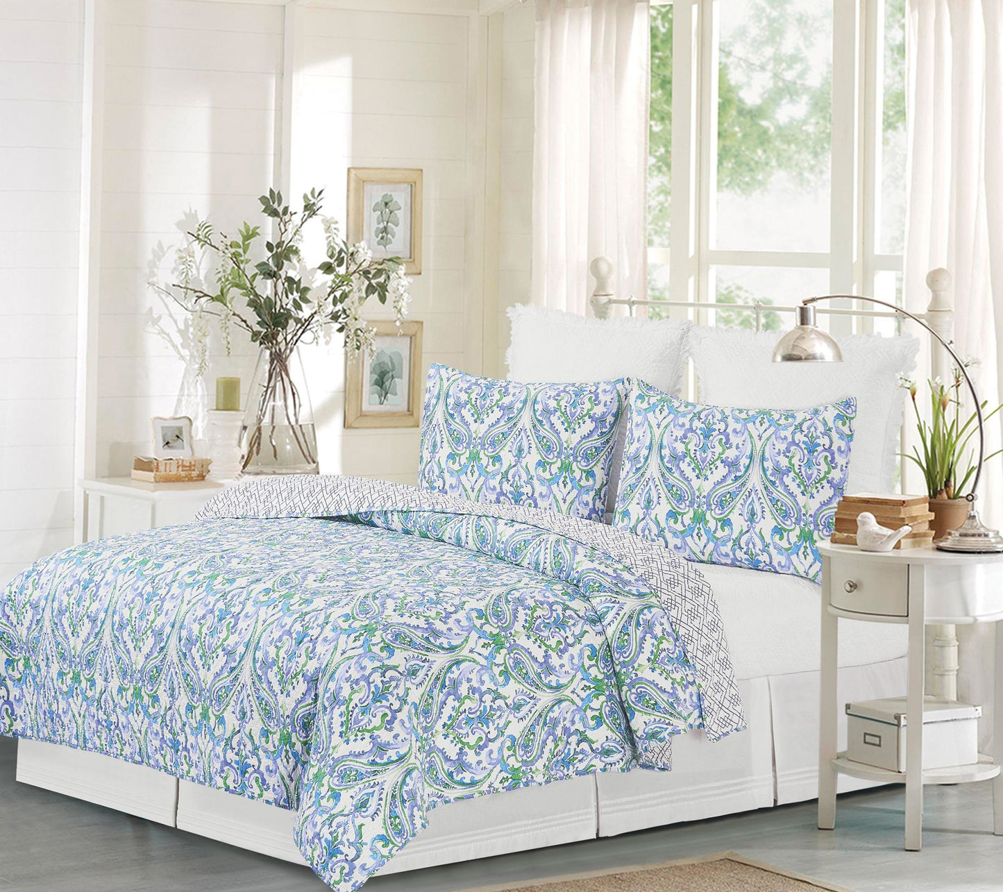 Juliet 3-Piece Cotton King Quilt Set by Valerie