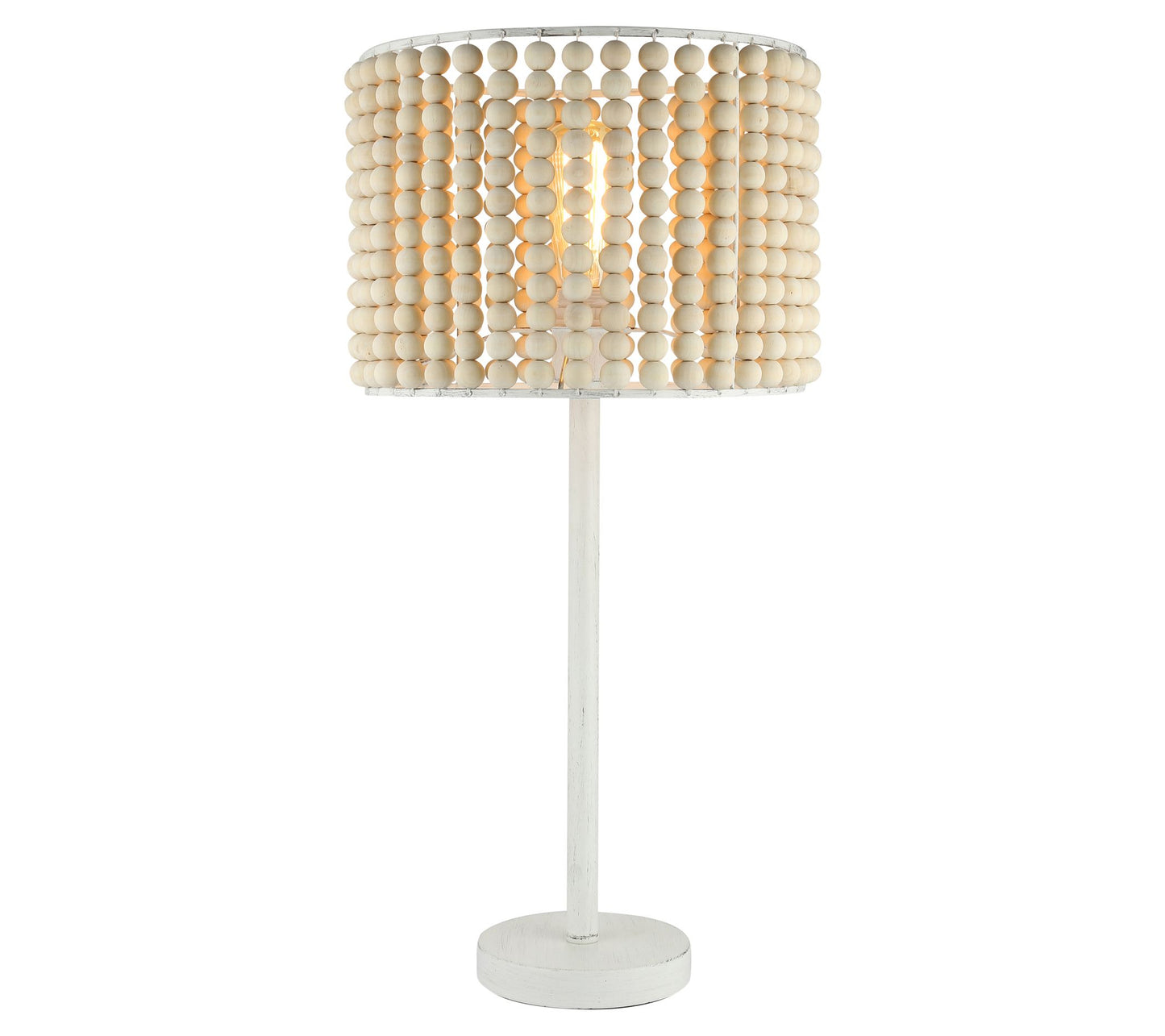 River of Goods 25" Eliza Metal & Wood Beaded Ta ble Lamp
