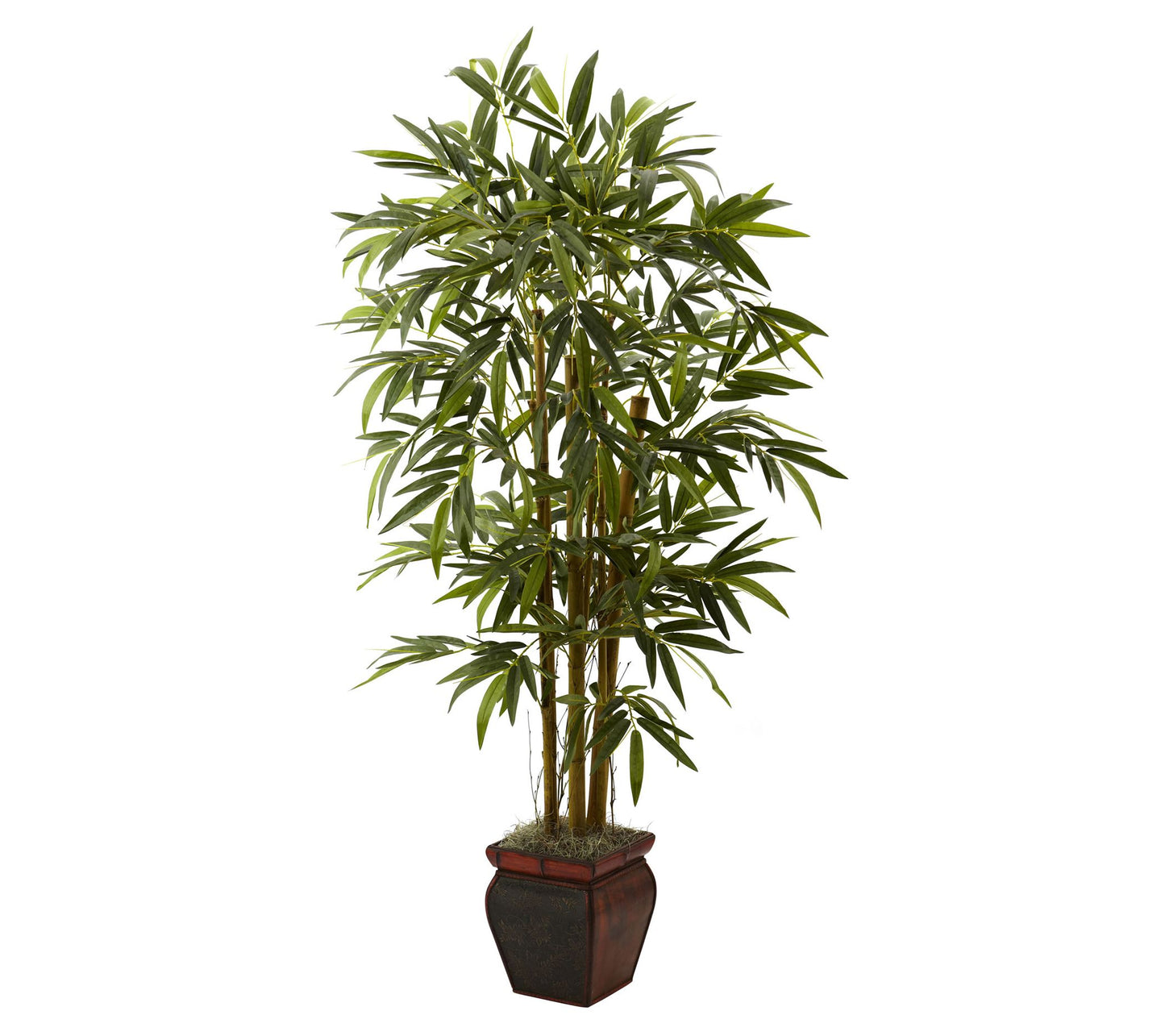 Nearly Natural 5.5' Bamboo w/Decorative Planter