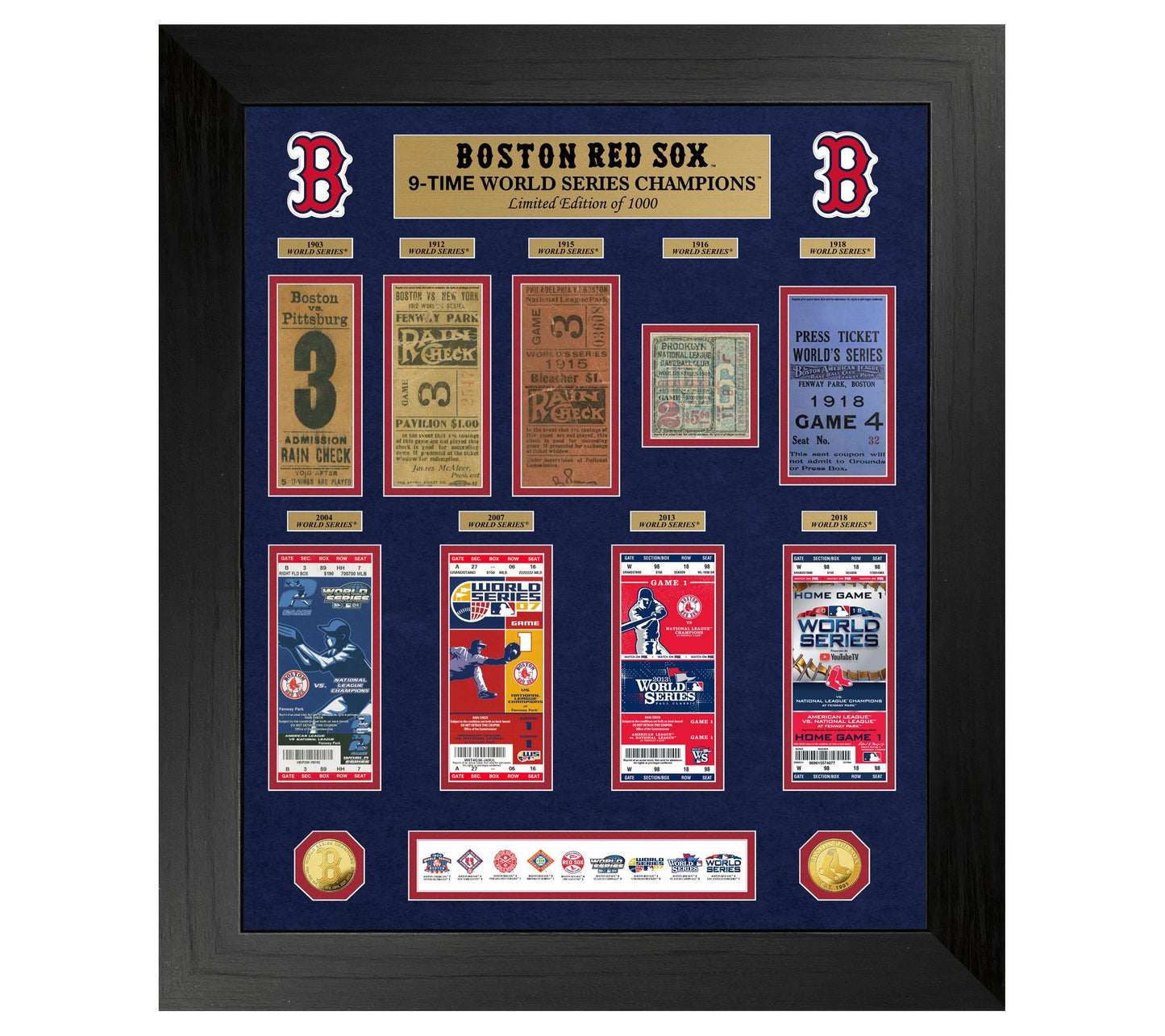 Red Sox World Series Coin and Ticket