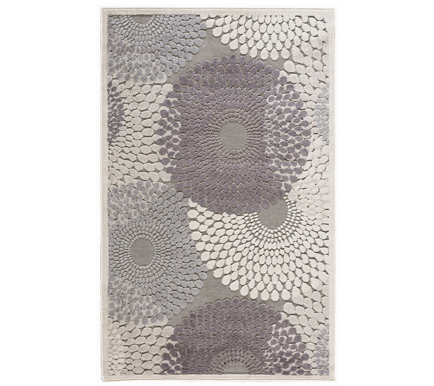 Nourison Graphic Illusions Grey 3'6" x 5'6" Area Rug