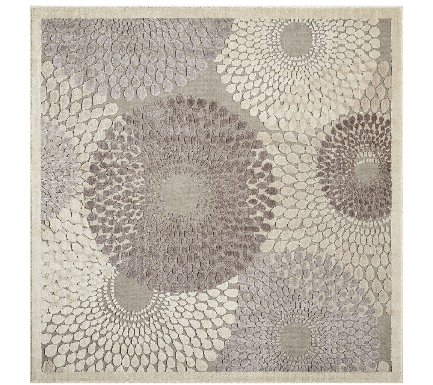 Nourison Graphic Illusions Grey 6'7" Square Area Rug