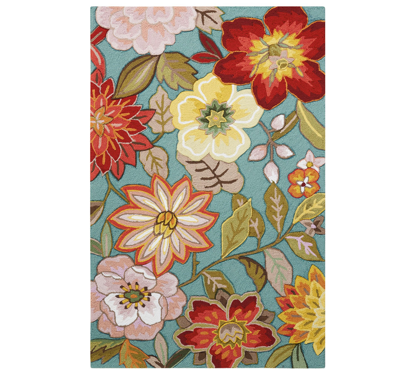 Nourison Fantasy Aqua 3'6" x 5'6" Area Rug