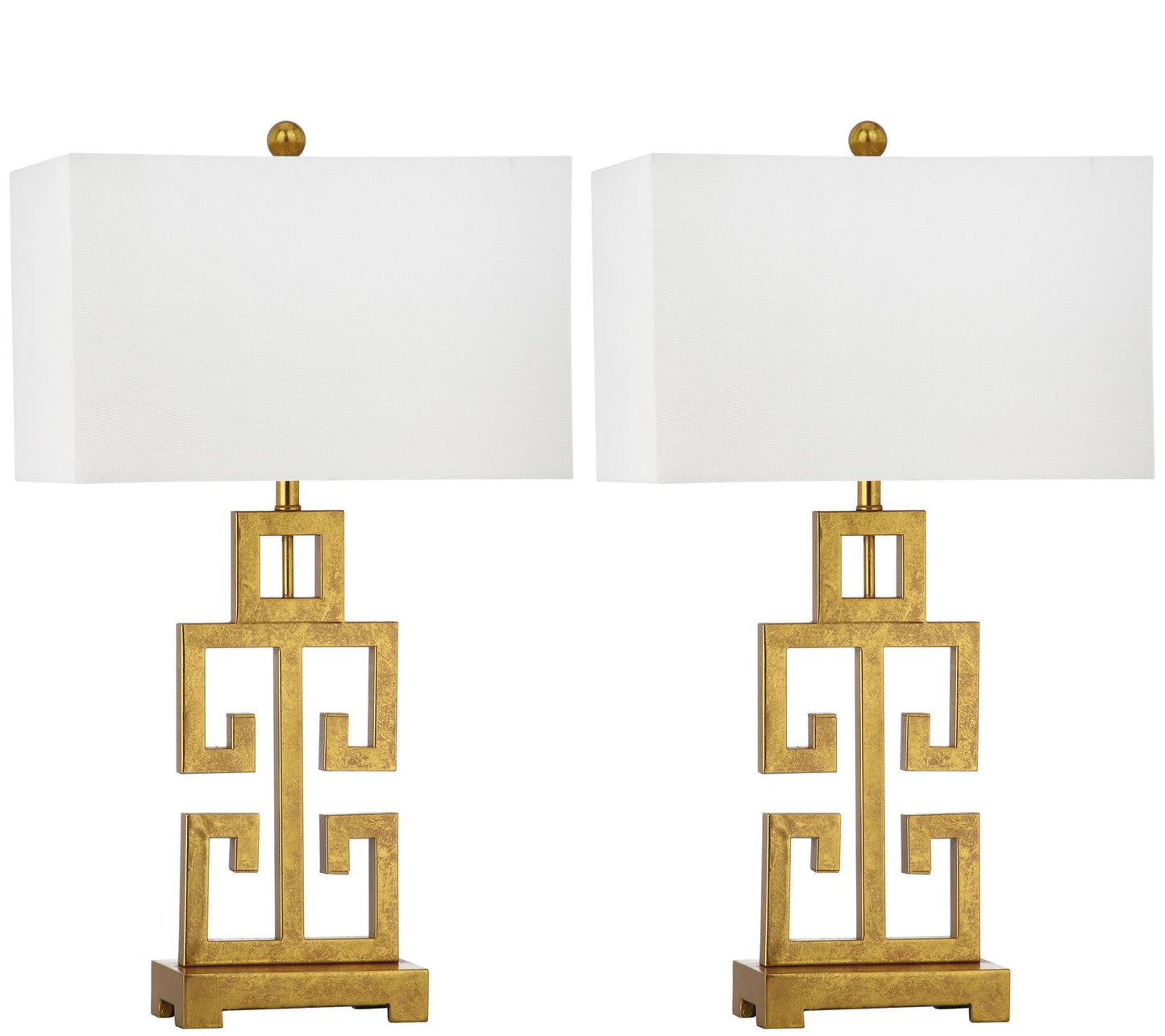 Safavieh Set of 2 Greek Key Table Lamps