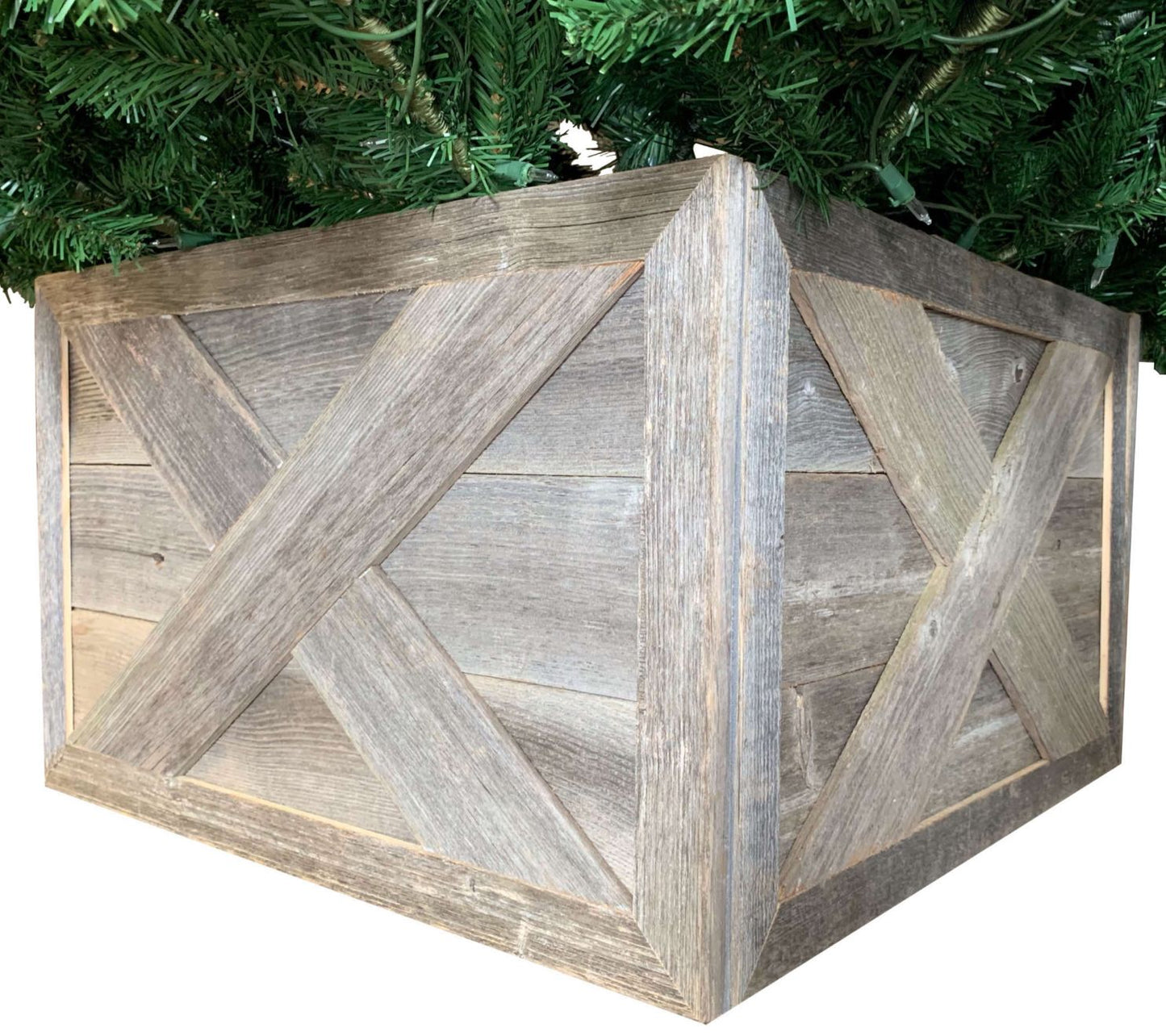 HomeRoots 19" Natural Weathered Christmas TreeCollar