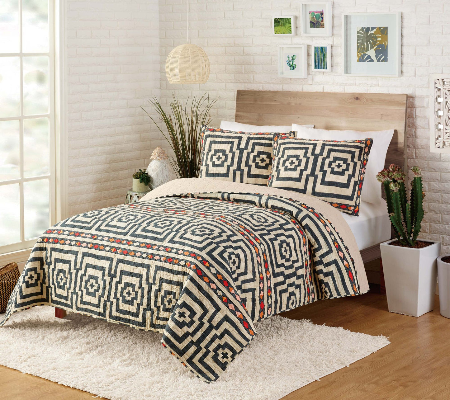 Makers Collective Hypnotic Full/Queen 3-Piece Quilt Set