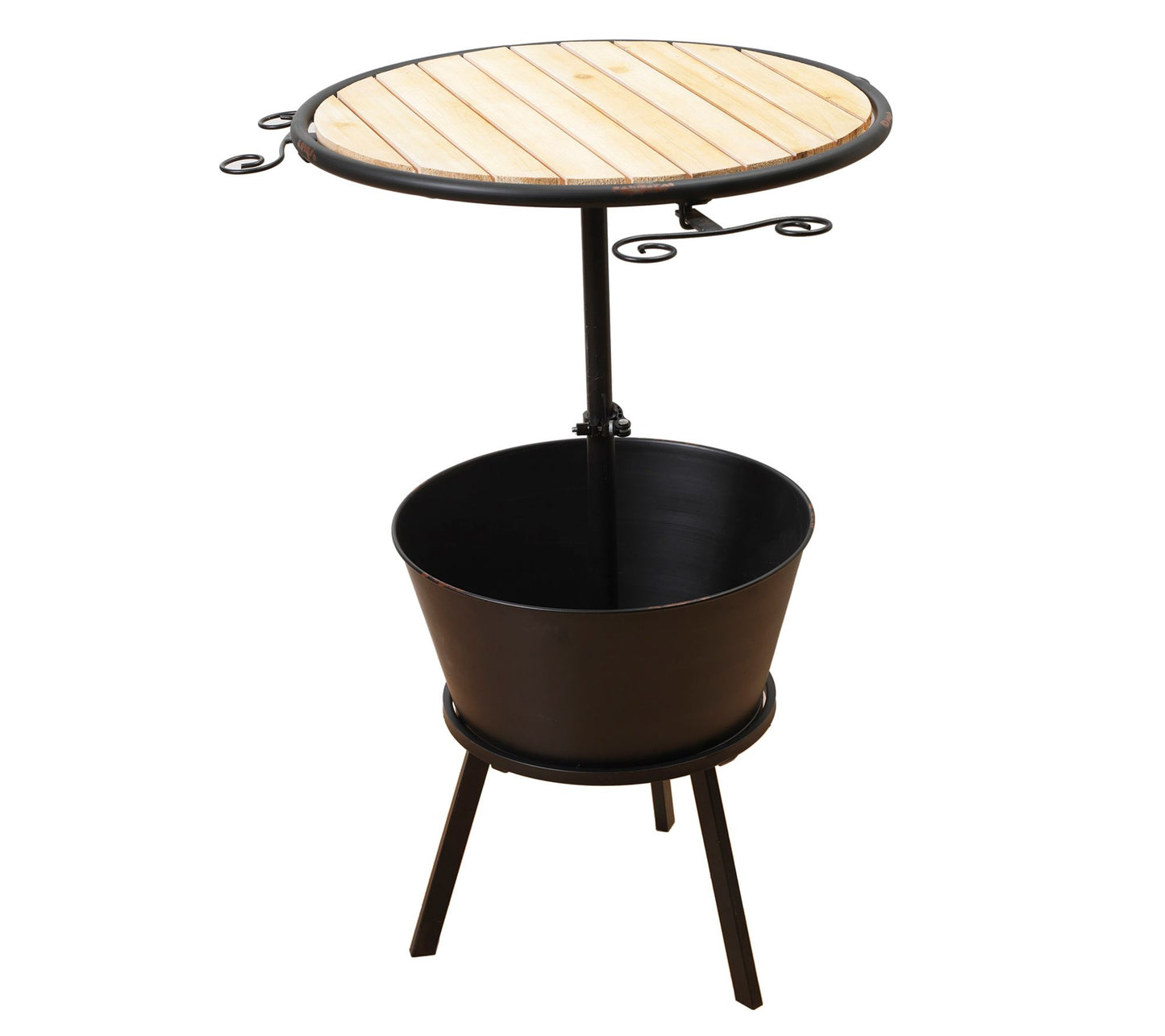 Metal & Wood Outdoor Wine Table by Gerson Co.