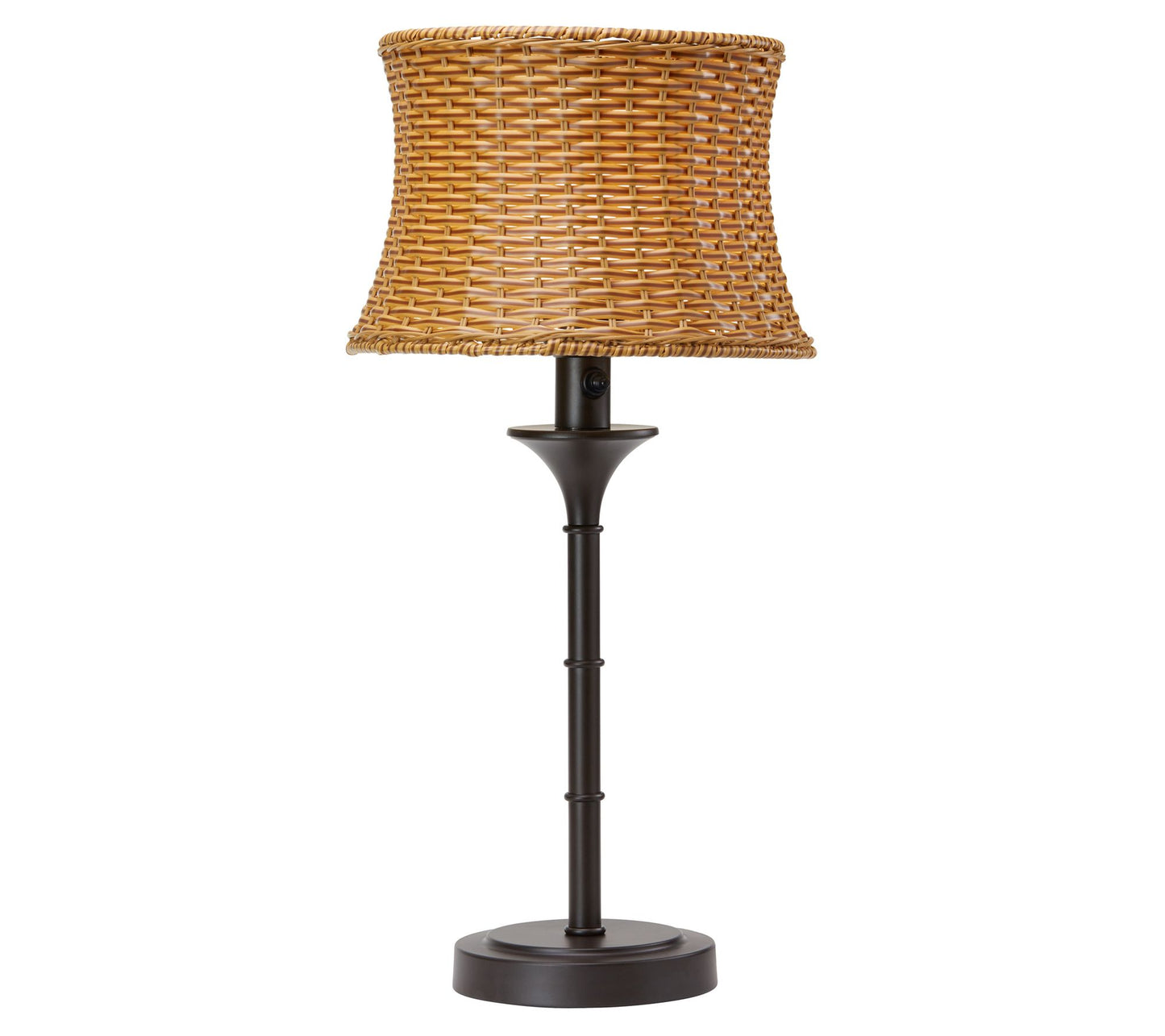 River of Goods 25.25"H Outdoor/Indoor Basket Weave Table Lamp