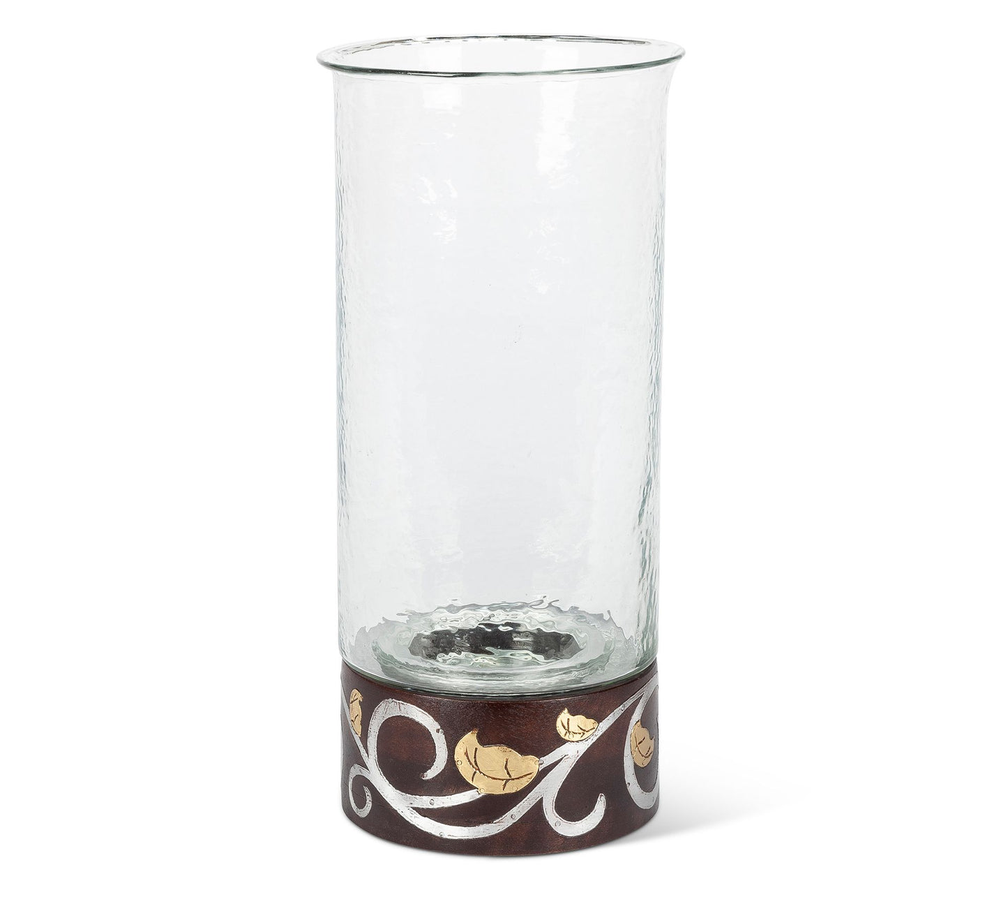 16" Mango Wood Inlay Candleholder by Gerson Co.
