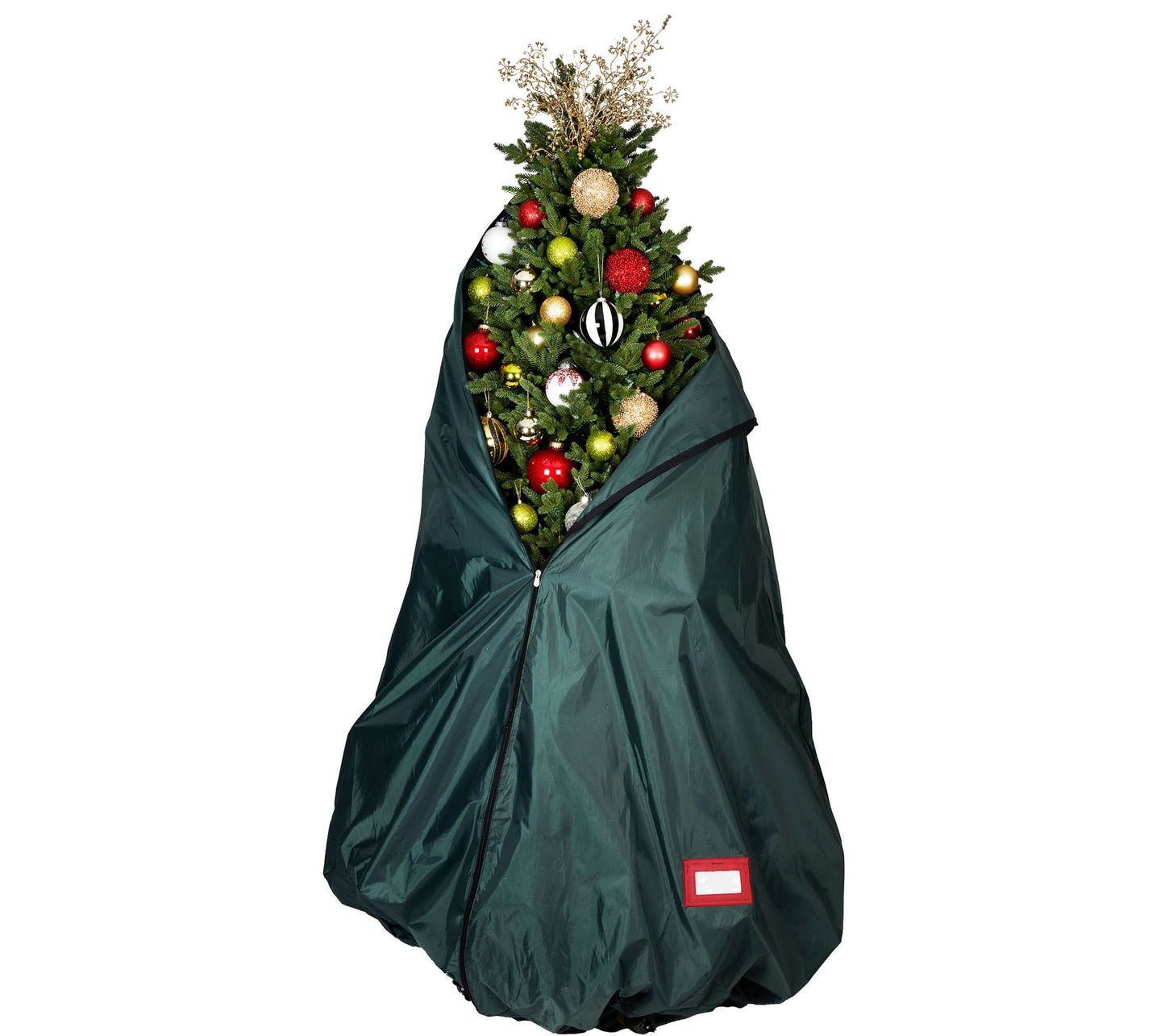 TreeKeeper Decorated Upright Tree Storage Bag w/Rolling Stand