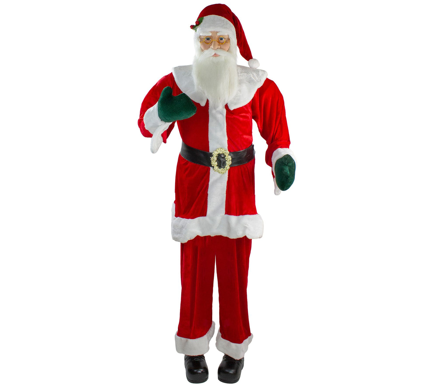 Northlight 6' Red Life Size Plush Standing Santa Claus Decor