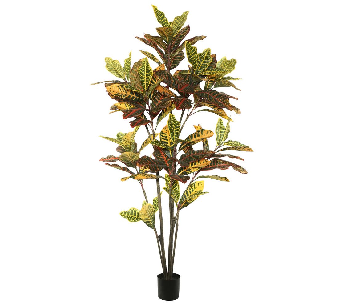 Vickerman 6' Potted Artificial Green and OrangeCronton Tree