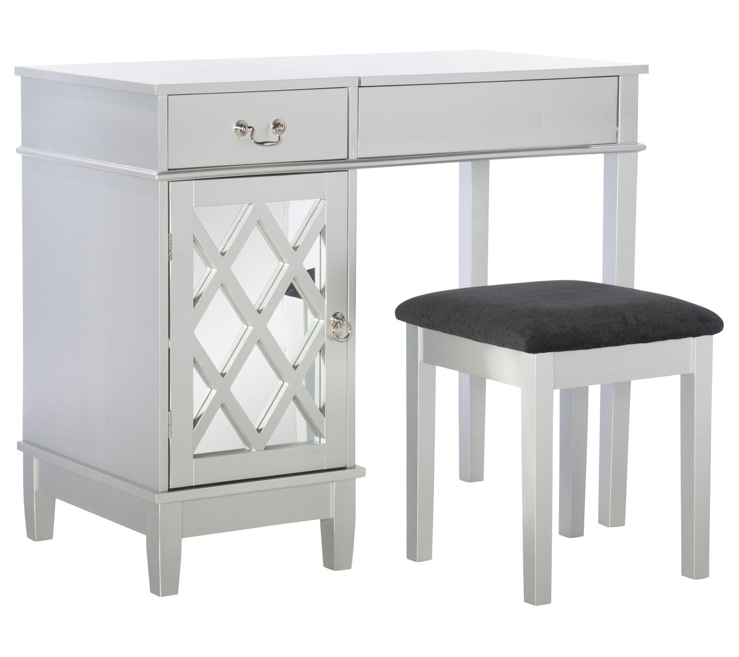 Linon Home Contemporary Jules Vanity Set W/ Drawer & Storage