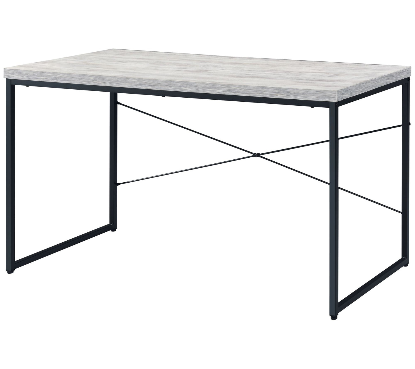 ACME Jurgen Desk, Antique White & Black