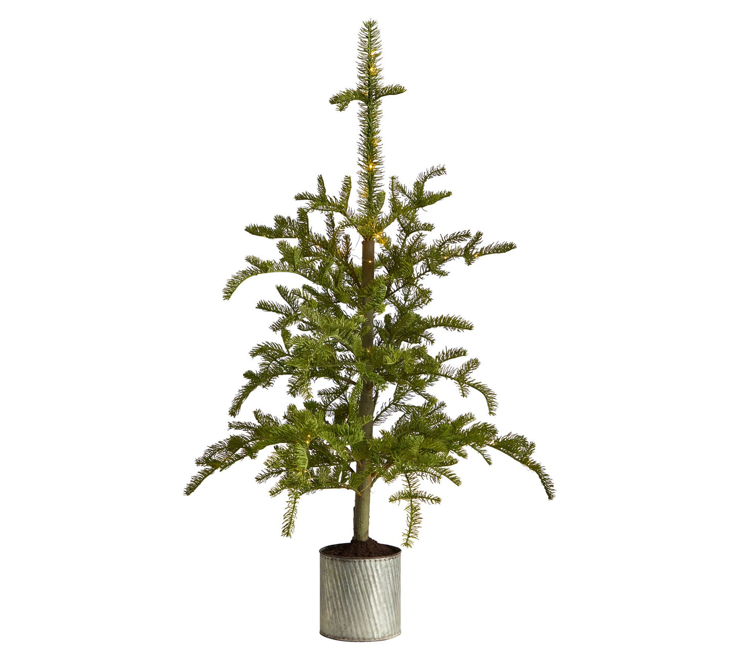 Nearly Natural 4.5' Pre-Lit Christmas Pine Artificial Tree