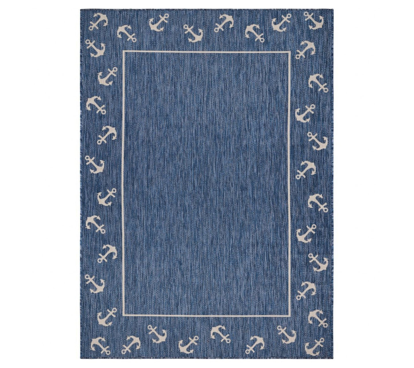 Homeroots 63"x84" Anchor Indoor Outdoor Area Rug
