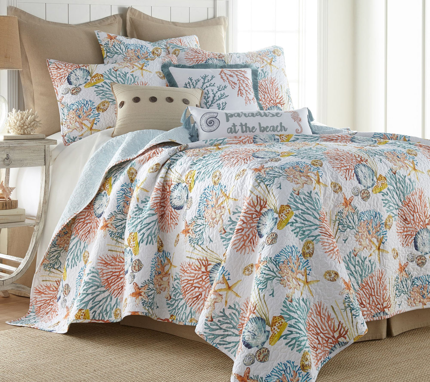 Levtex Home Bay Islands 3-Piece Coastal Full/Qu een Quilt Set