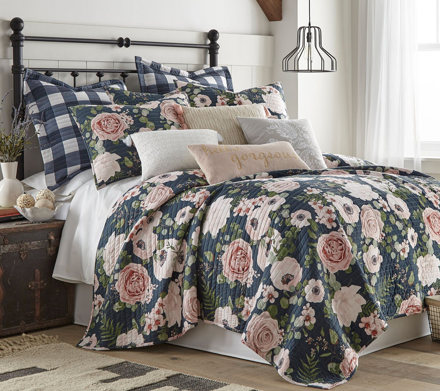 Levtex Home Fiori 3-Piece Floral King/Cal Kinguilt Set