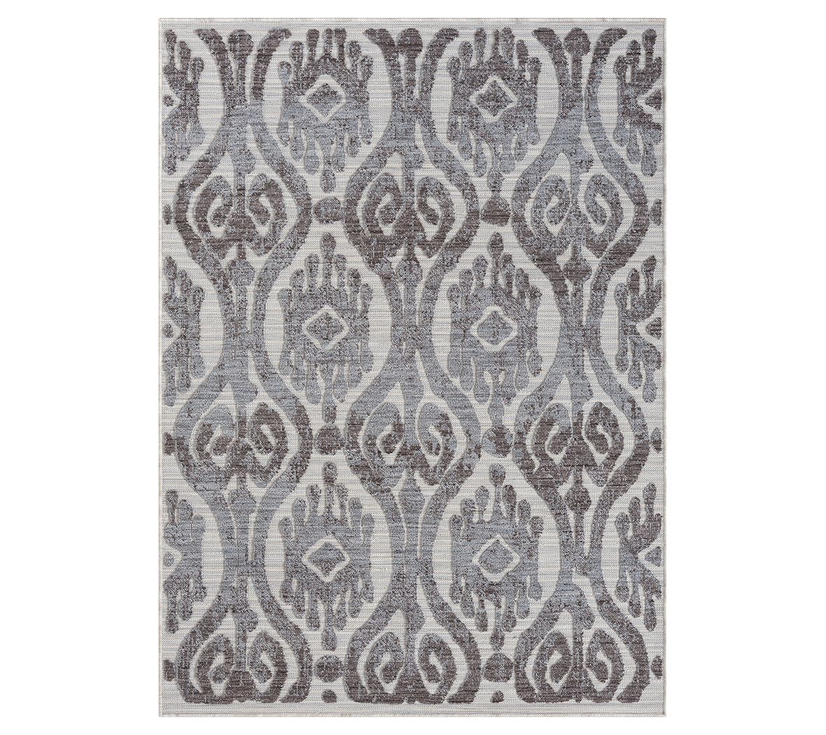 Ox Bay Damask PET Indoor/Outdoor Area Rug, 5' x 7'