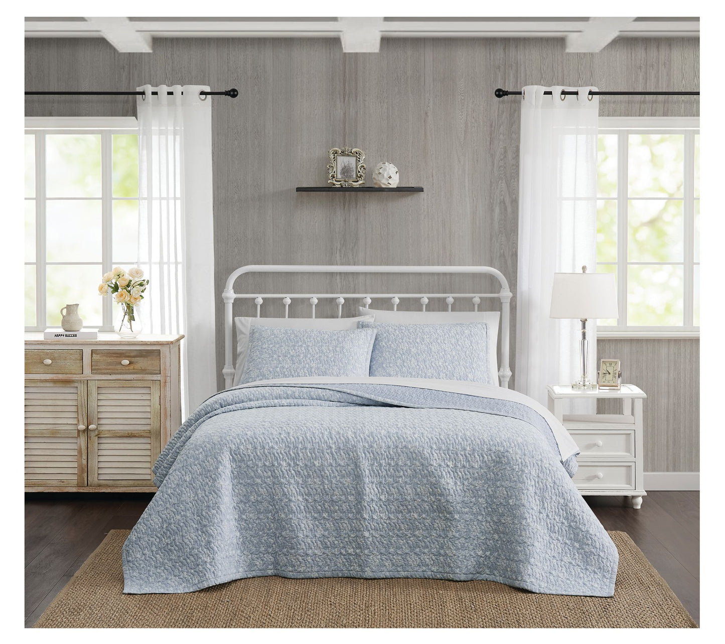 The Farmhouse by Rachel Ashwell Majesty King 3Piece Quilt Set