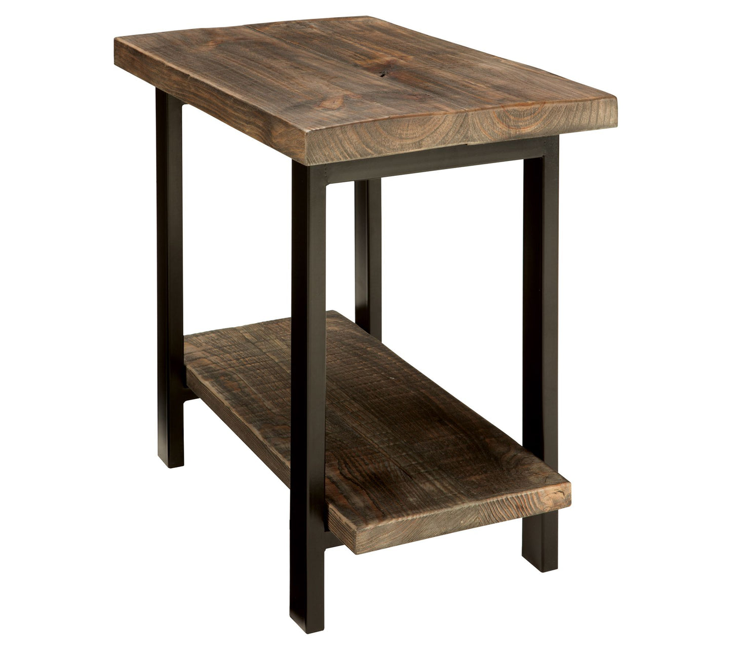 Alaterre Furniture Pomona Metal and Wood End Ta ble