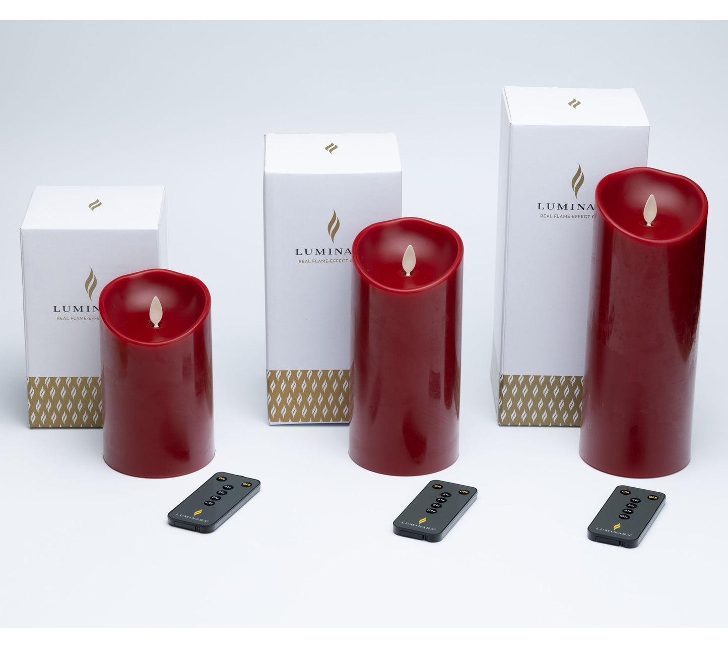 Luminara Set of (3) 4.5", 6.5" & 8.5" Flameless Candle Garden