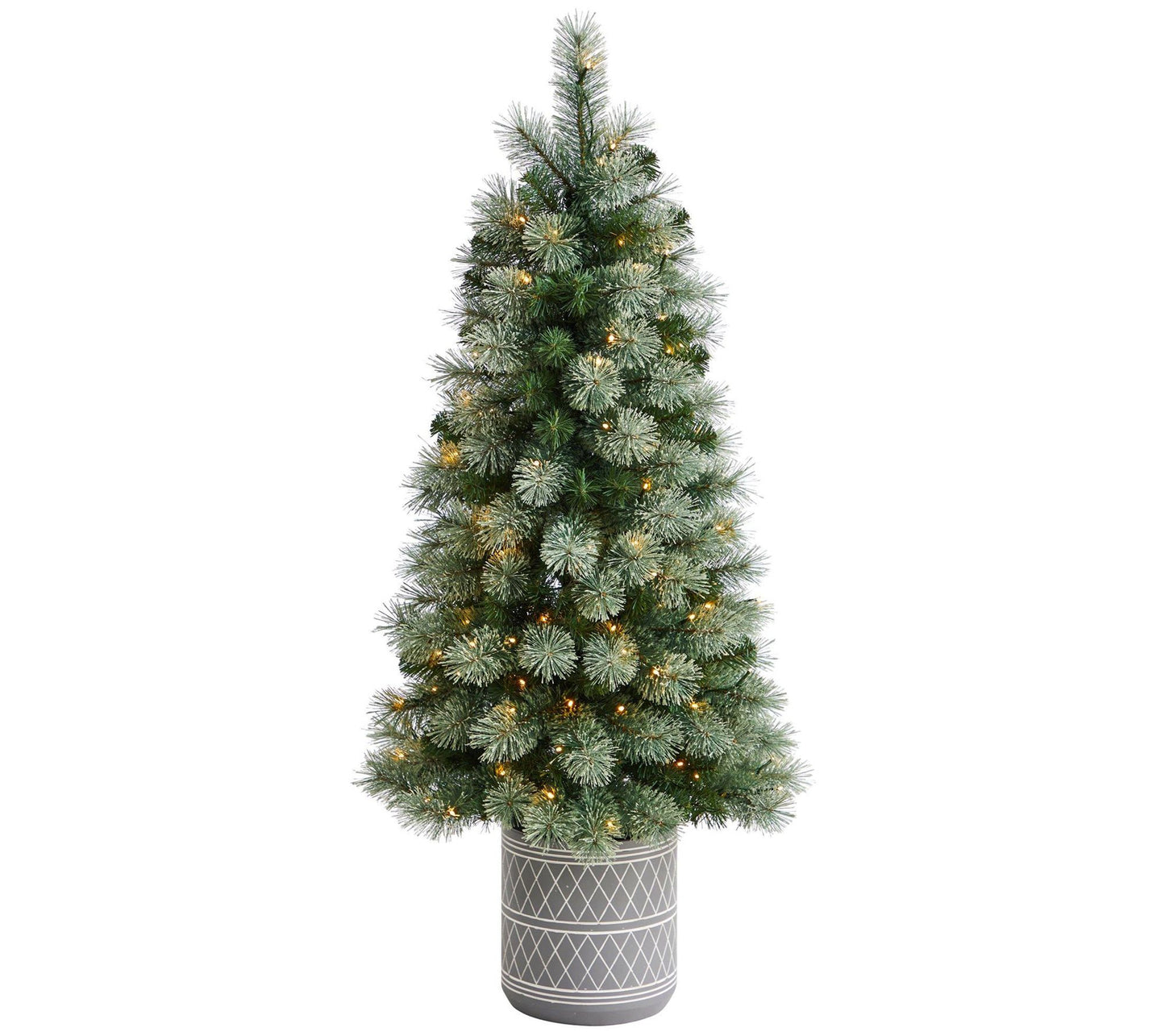 Nearly Natural 4.5-ft Nova Scotia Pine Christmas Tree w/ LEDs
