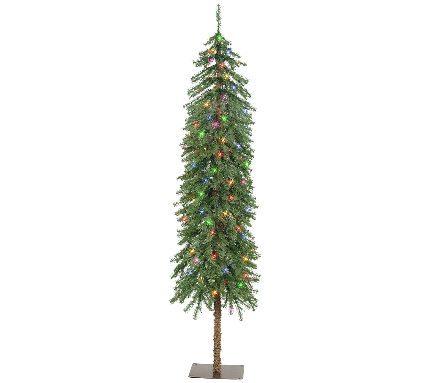 Puleo 5' Pre-Lit Alpine Artificial Tree 150 Multi-color Lights