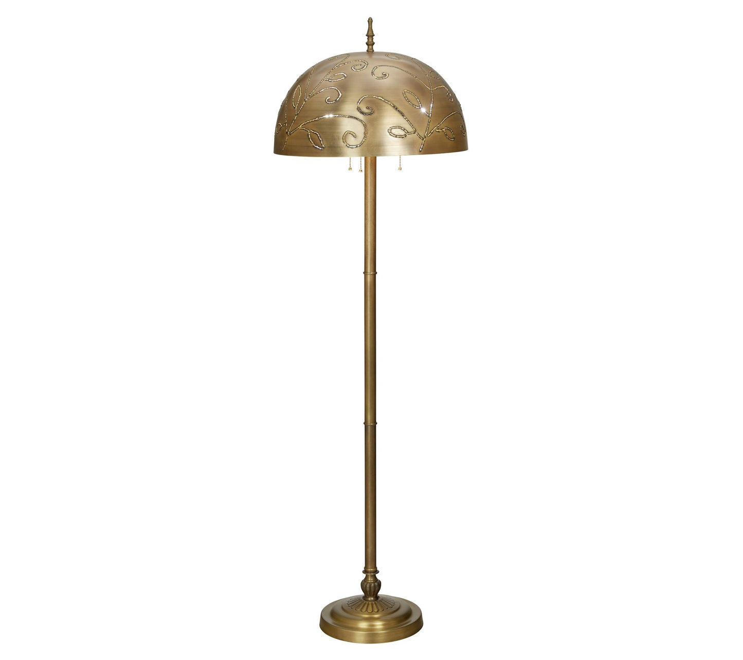 River of Goods 65.25"H Gold/Brushed Gold Metalloor Lamp