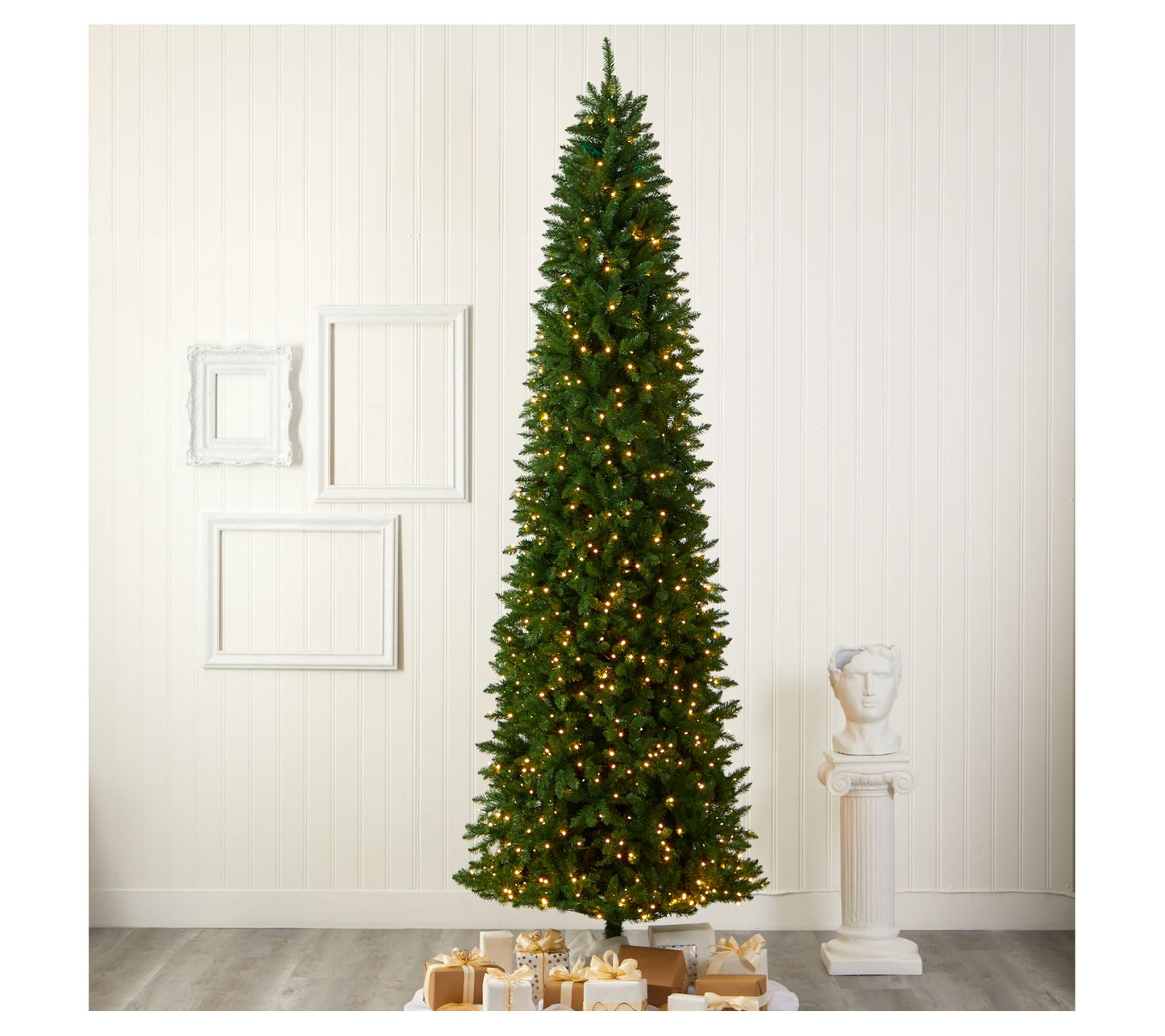 Nearly Natural 10' Slim Green Mountain Faux Christmas Tree