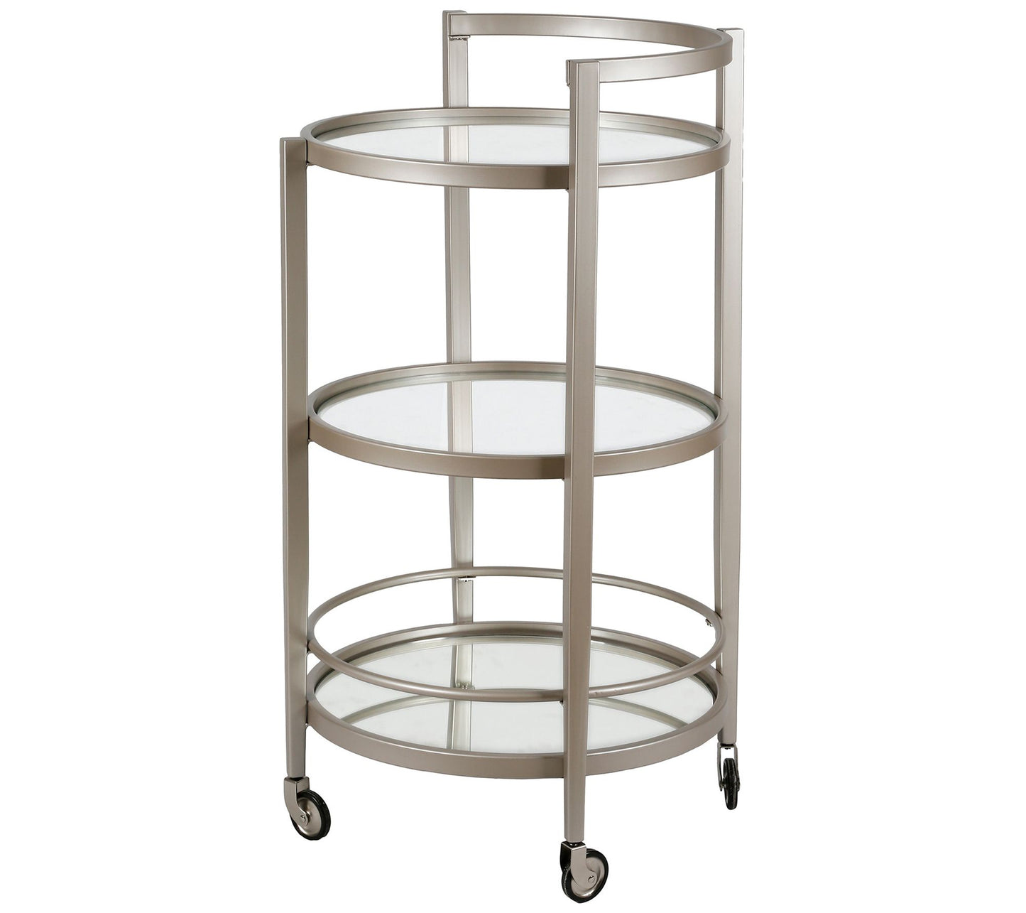 Hudson & Canal Hause 21" Wide Round Bar Cart