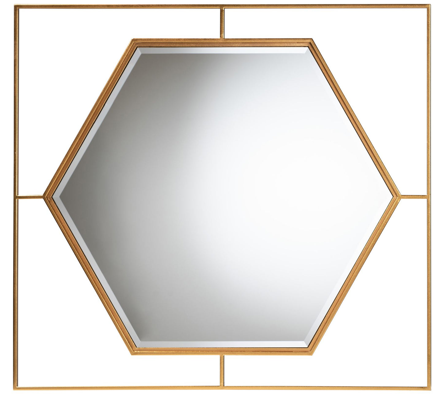 Baxton Studio Gates Antique Goldleaf Metal Accent Wall Mirror