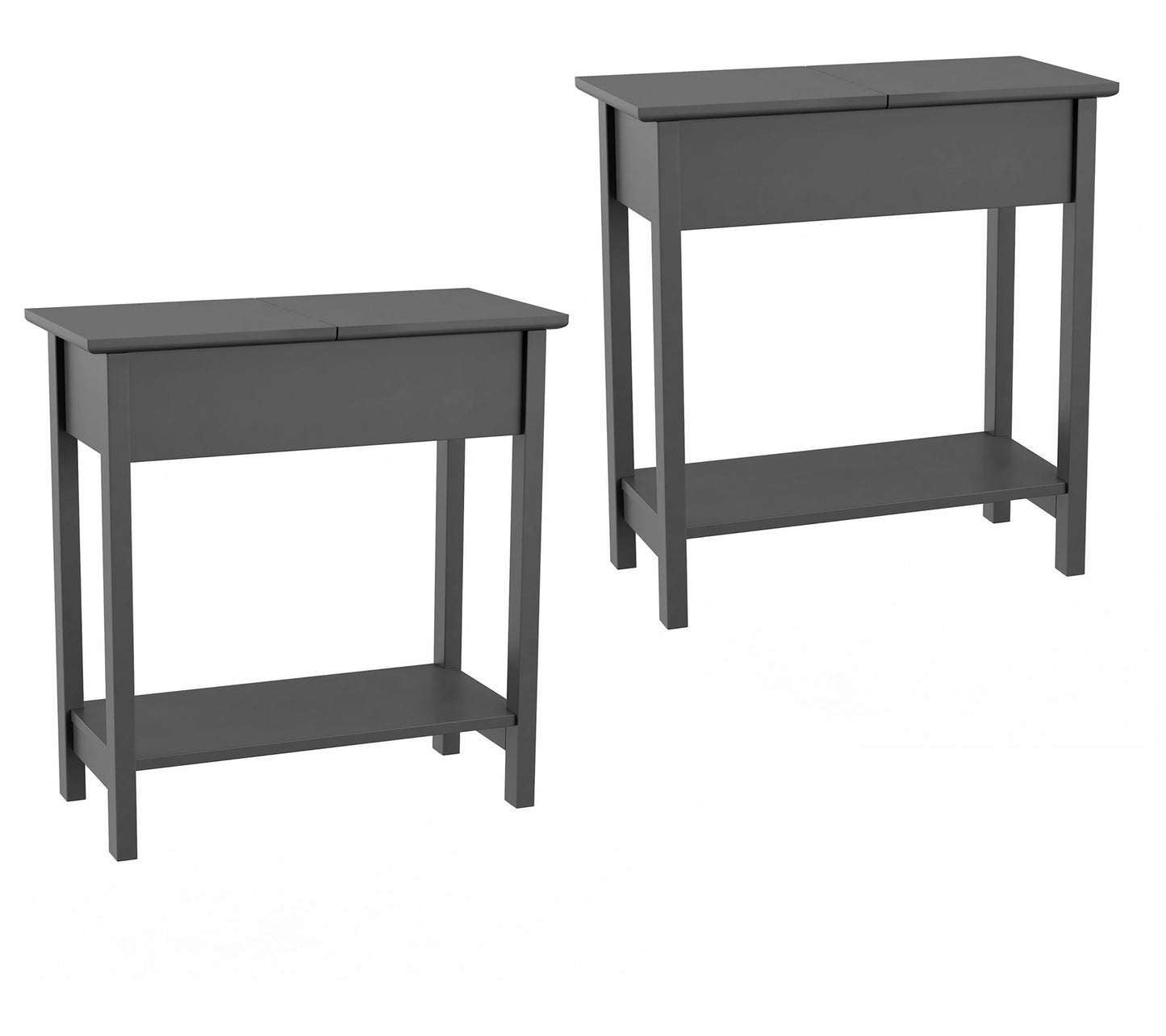 Lavish Home 2 Flip-Top Console Tables Hidden Higed Storage