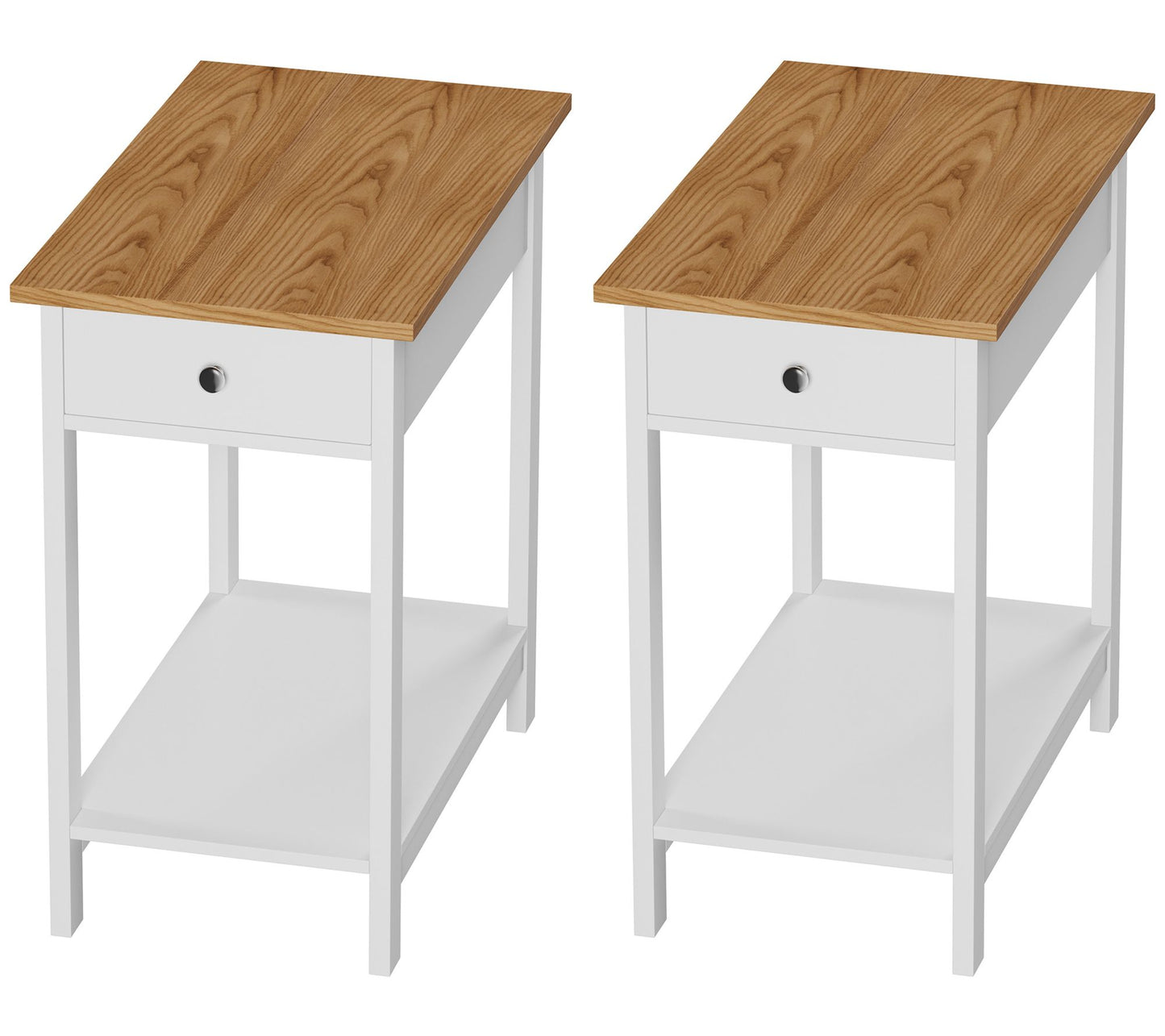 Lavish Home 2 Small Side Table with Drawer Nighstand