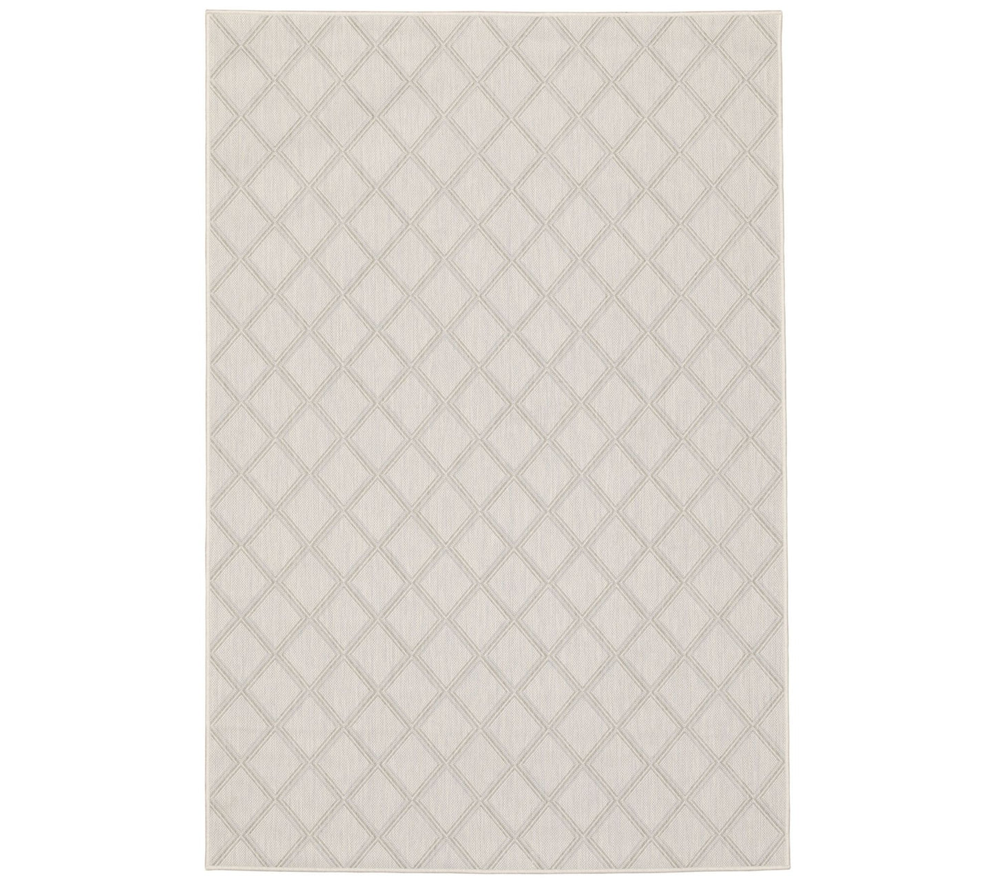 Veranda Living I/O Gray Tonal Geometric Lattice 7'10"x10' Rug