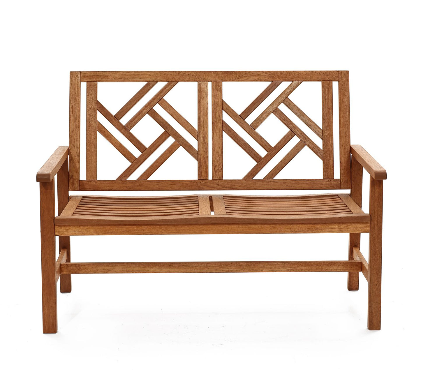 LuxenHome Carmel Solid Wood Outdoor Loveseat Park Bench