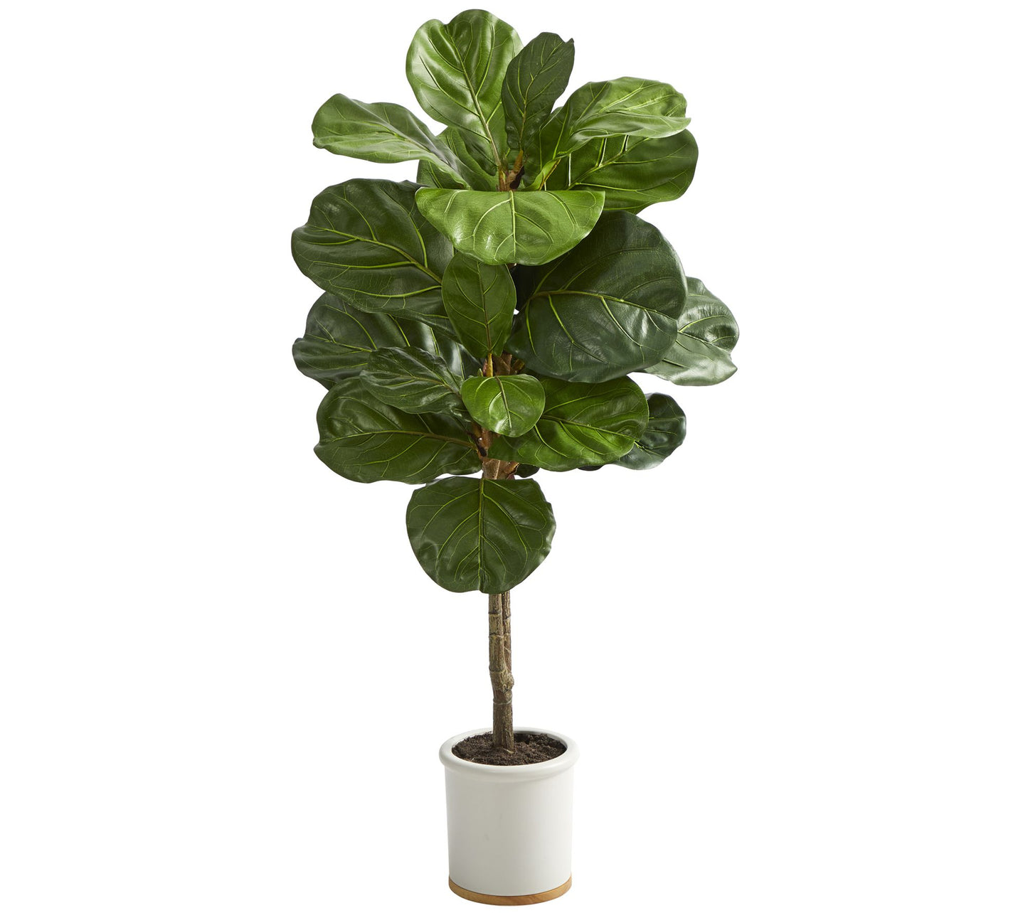 Nearly Natural 3.5' Fiddle Leaf Artificial Tree in Planter