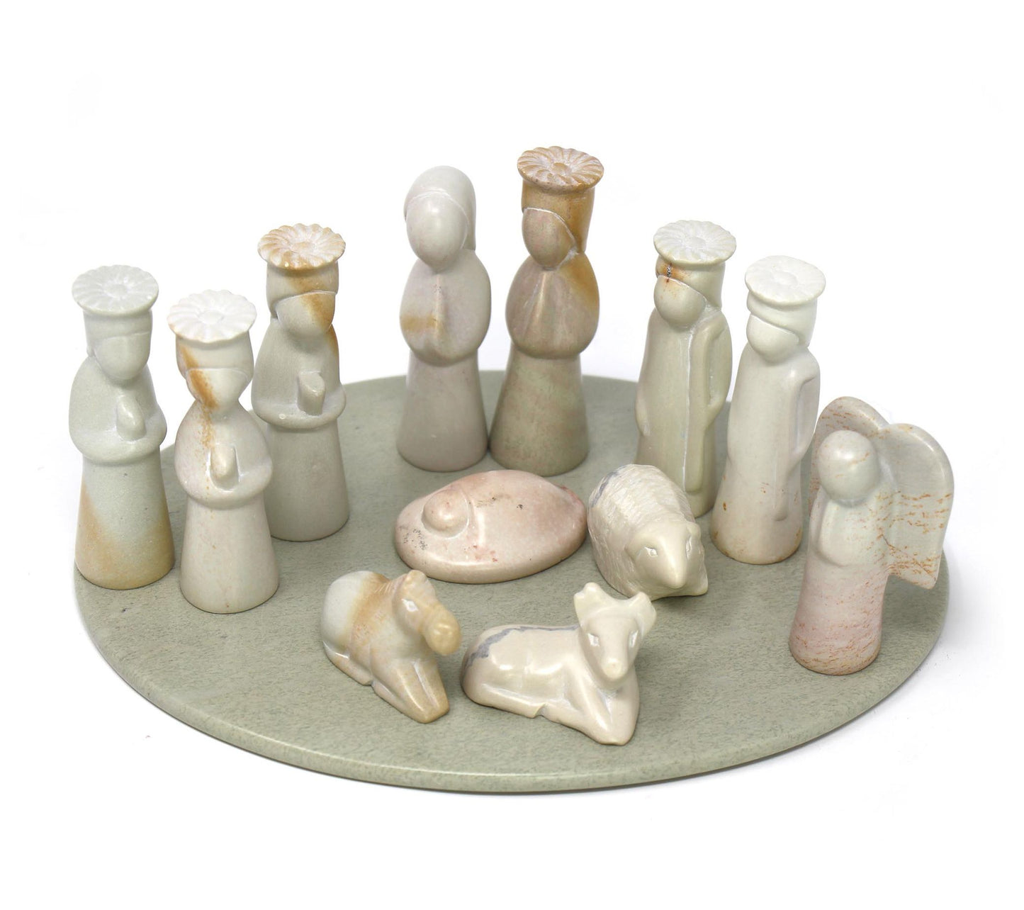 Global Crafts 13pc Soapstone Sculpture Nativity Set