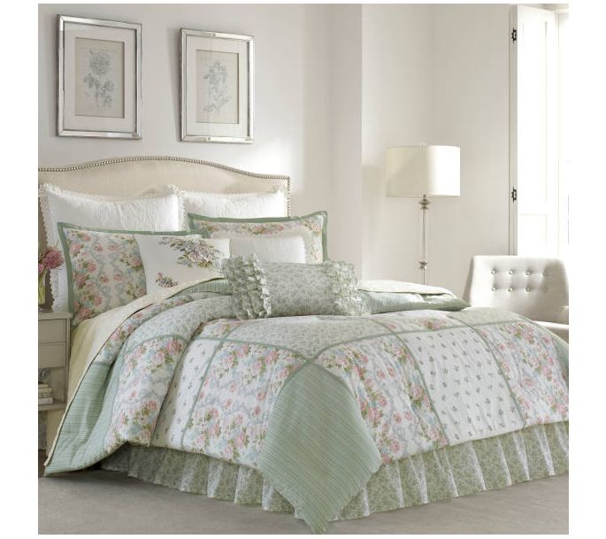 Laura Ashley Ha rper Bright Gre en Full Comfort er Set