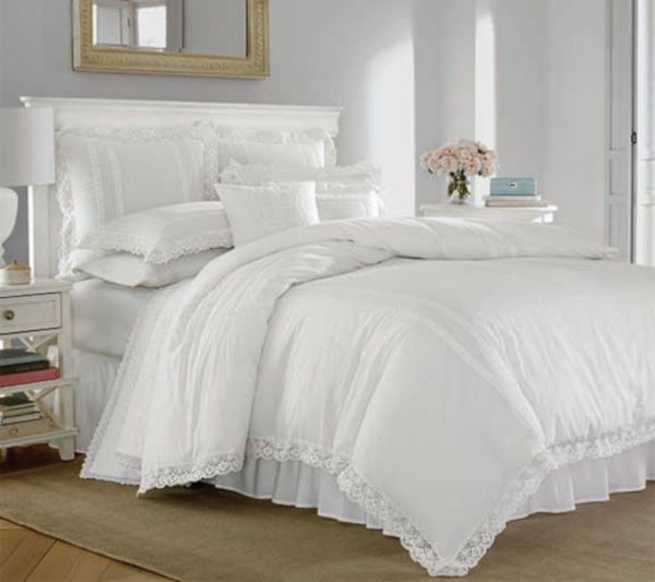Laura Ashley Annabella White King Duvet Cover Set