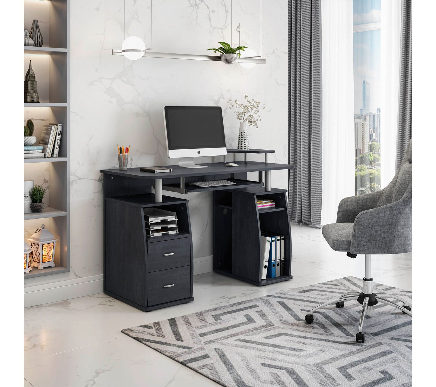 Techni Mobili Complete Computer Workstation Desk With Storage