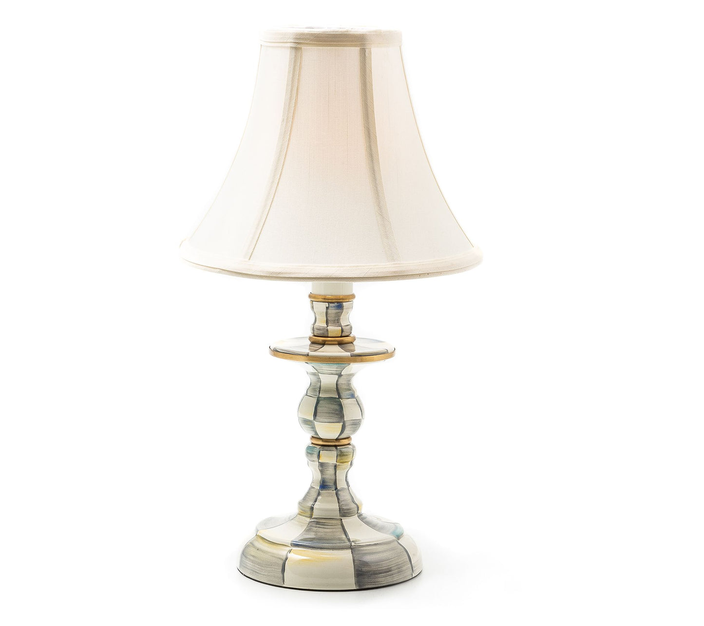 MacKenzie-Childs Sterling Check Candlestick Lamp