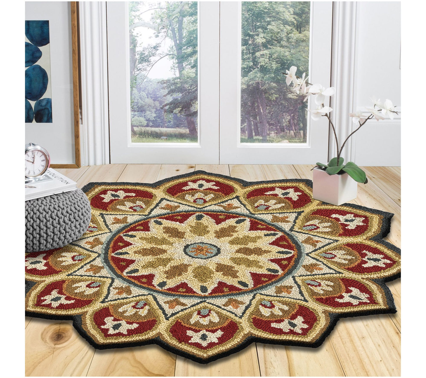 Ox Bay Classic Medallion Hand-Tufted Wool Indoor Rug, 6' Round