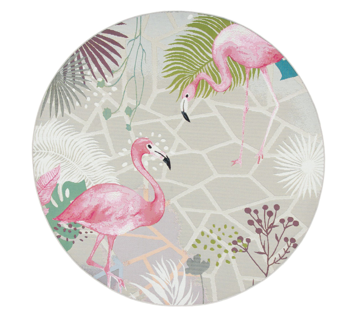 Safavieh Barbados Flamingo Bay 8' x 8' Round Rug