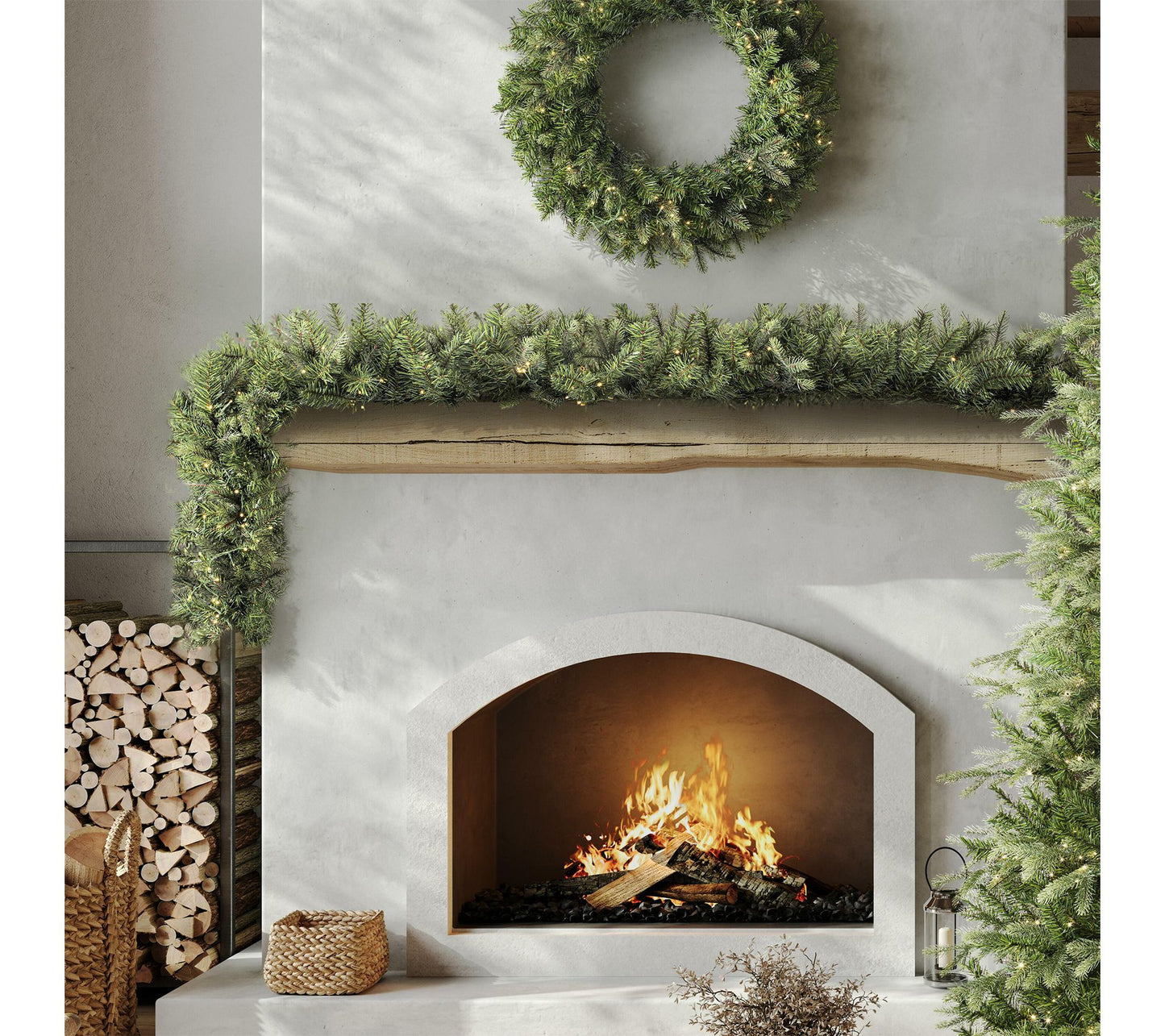 Vickerman 9' x 14" Douglas Fir Artificial Pre-Lit Garland WWLV