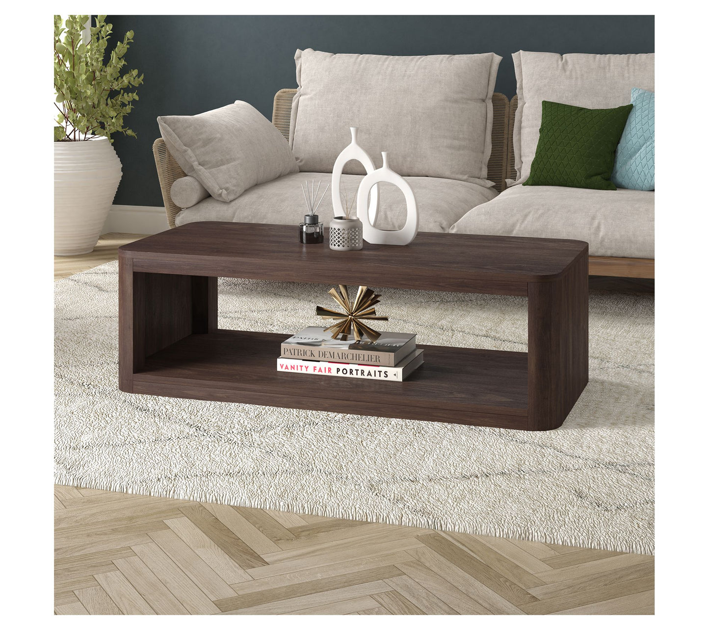 Hudson&Canal Ke llan 47" Wide R ectangular Coff ee Table