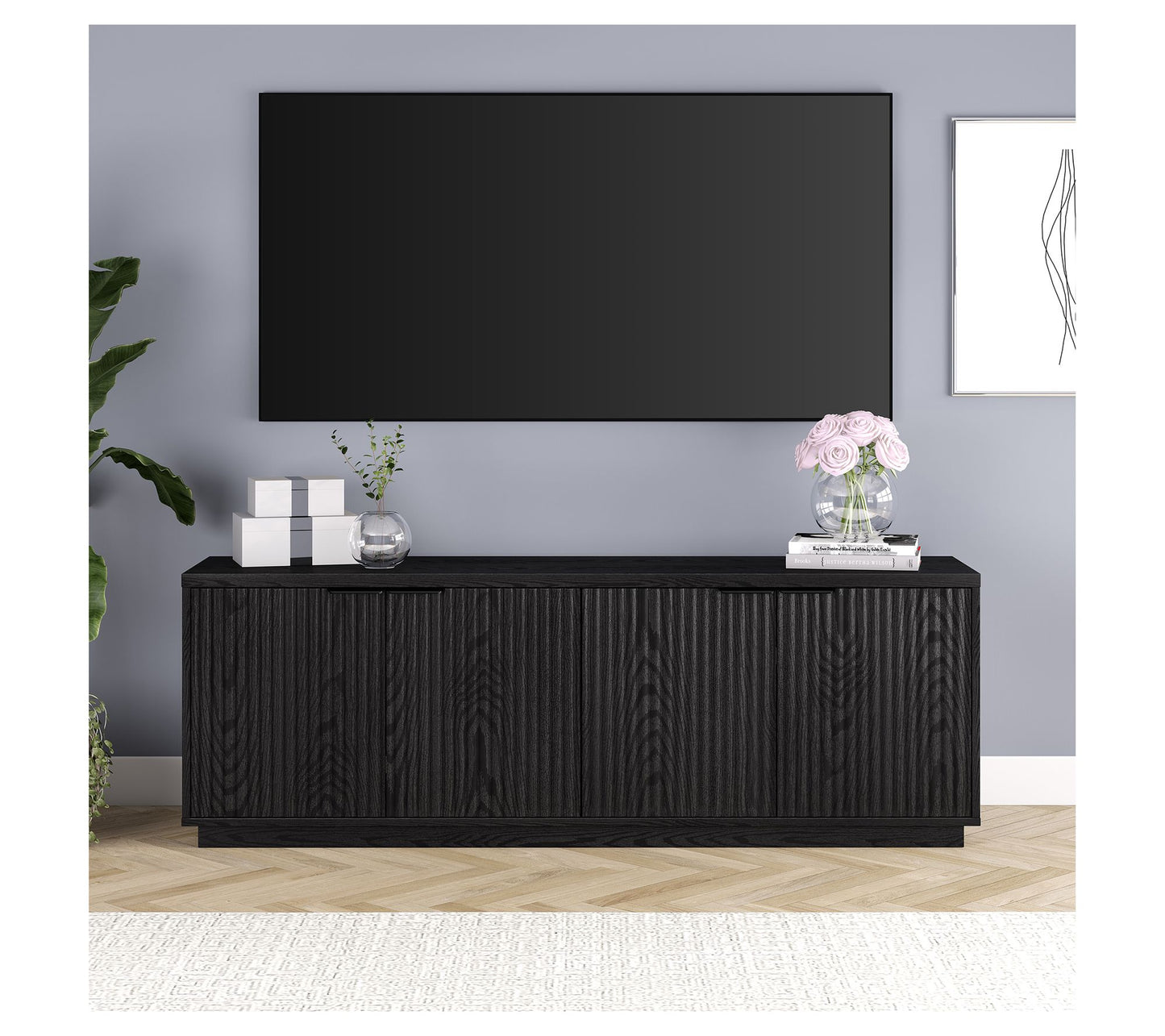 Hudson&Canal Mansfield TV Stand for TV's up to78"