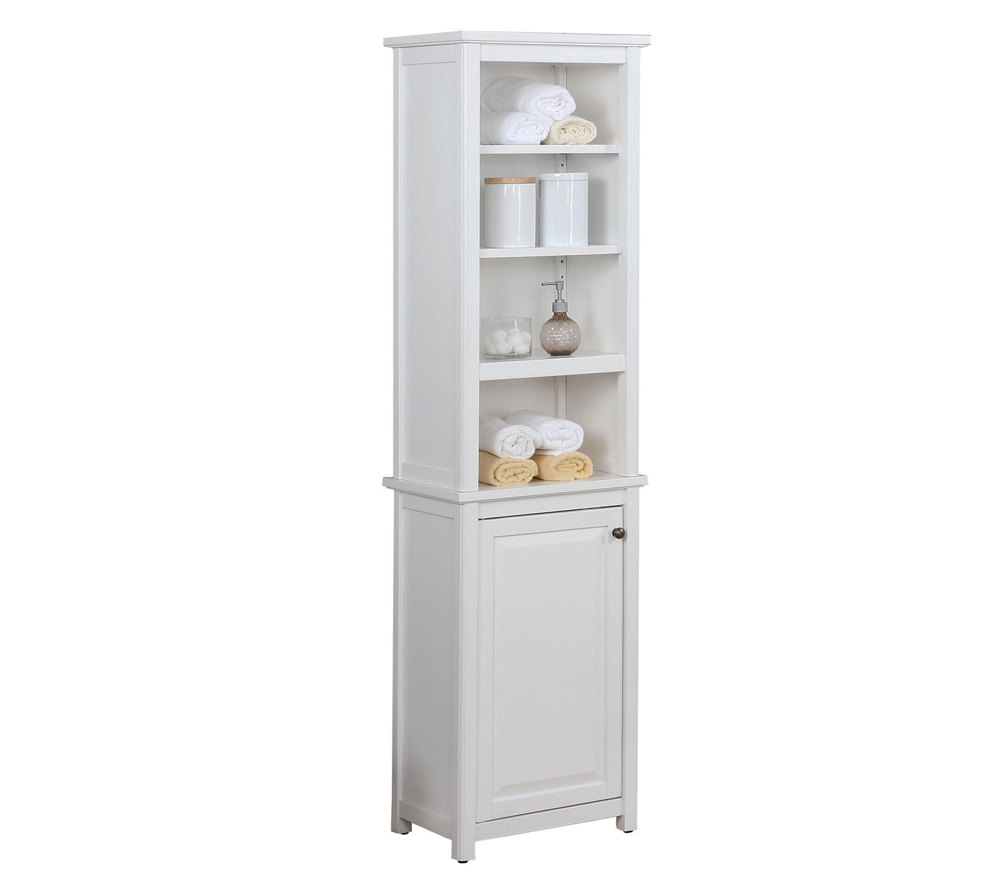 Alaterre Furniture Dorset Bathroom Storage Tower Upper Shelves