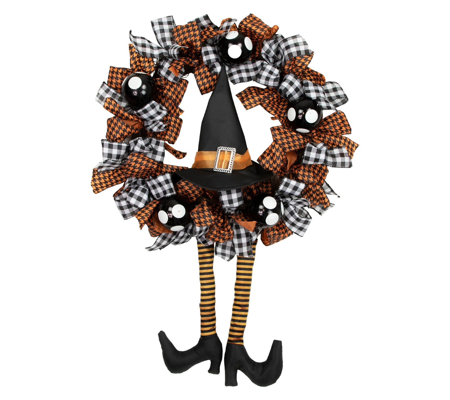Northlight Witch with Bows Halloween Wreath 24"Unlit
