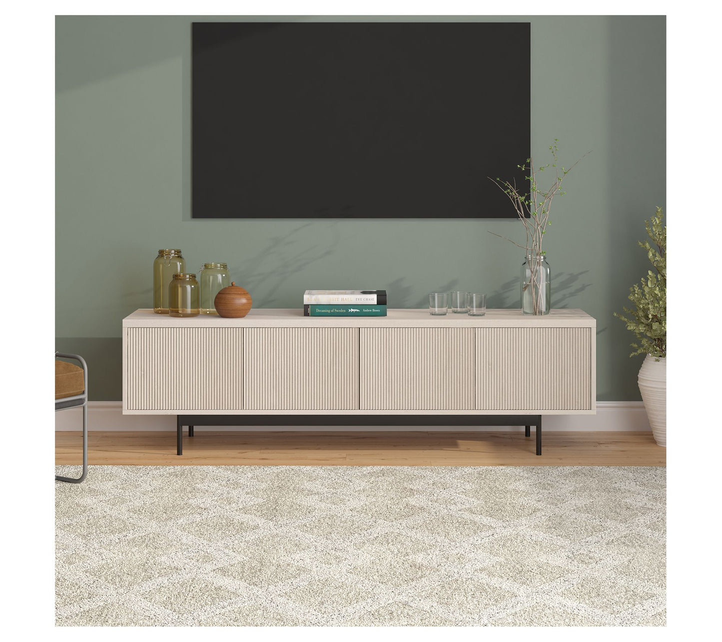 Hudson&Canal Whitman Rectangular TV Stand for TV's up to 75"